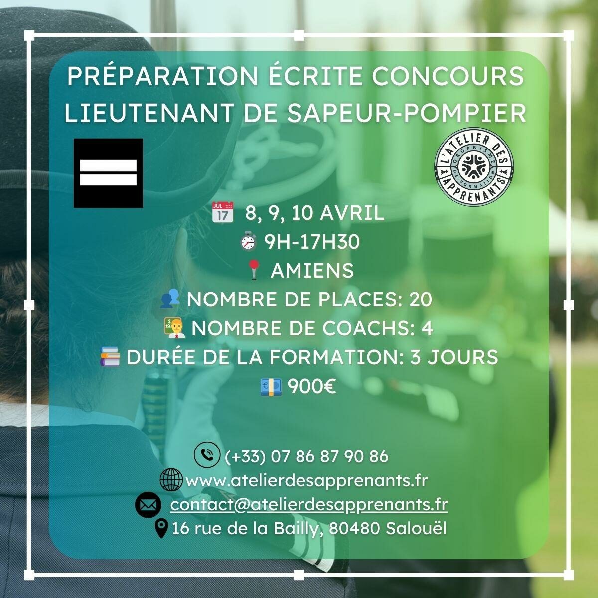 préparation écrite concours lieutenant de sapeur pompier