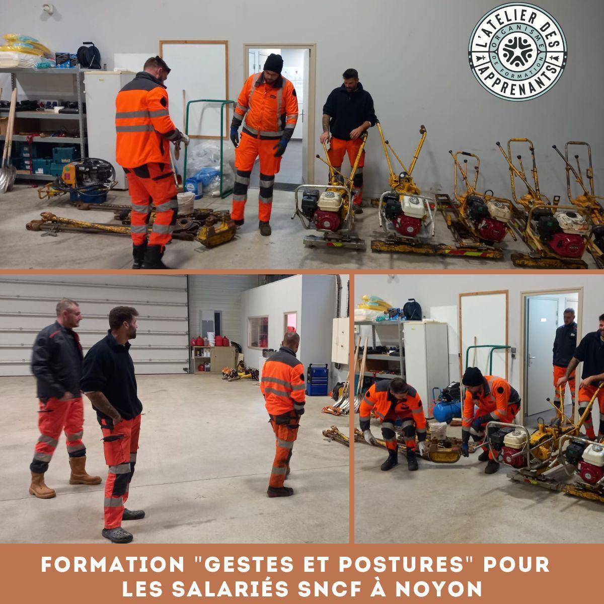 Une formation "Gestes et Postures" a été menée pour les salariés du Groupe SNCF à Noyon.