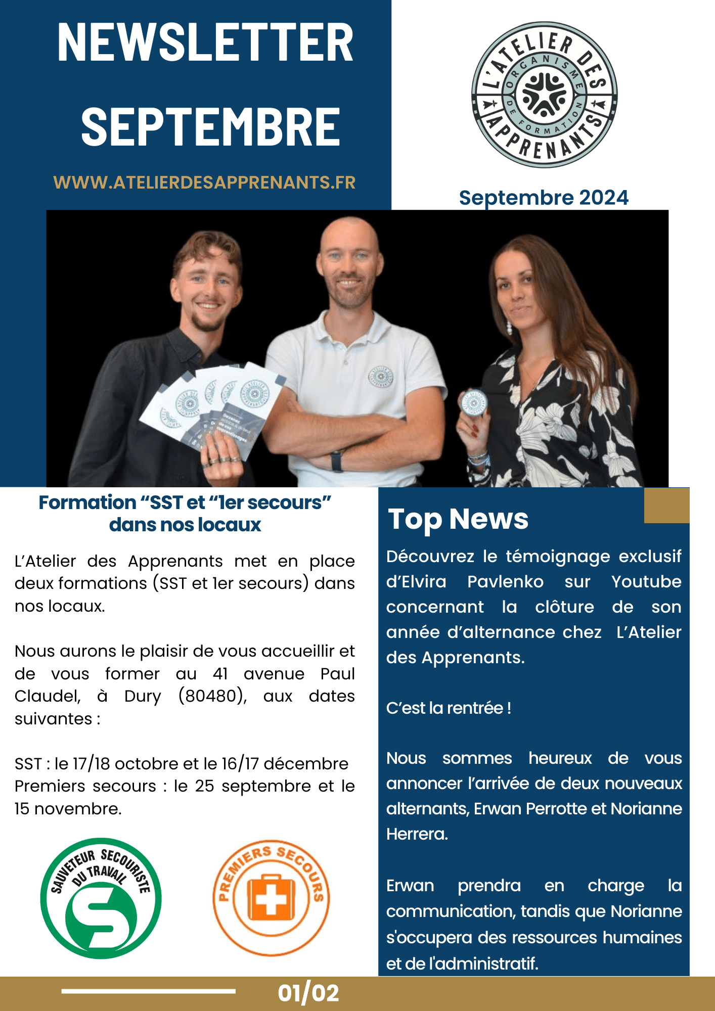 Newsletter page 1