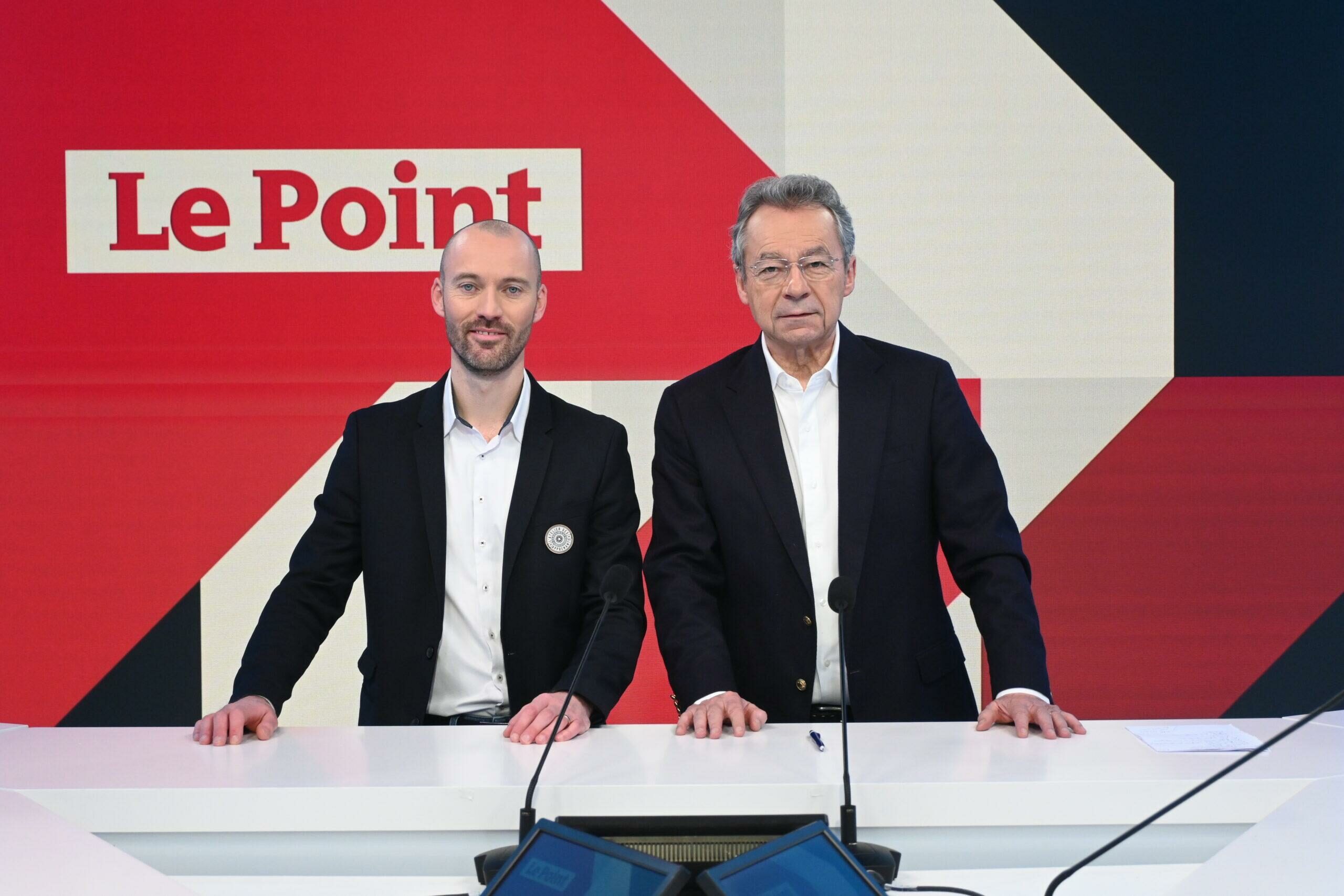 Laurent Scarabin et Michel Denisot lors de Le Grand Entretien